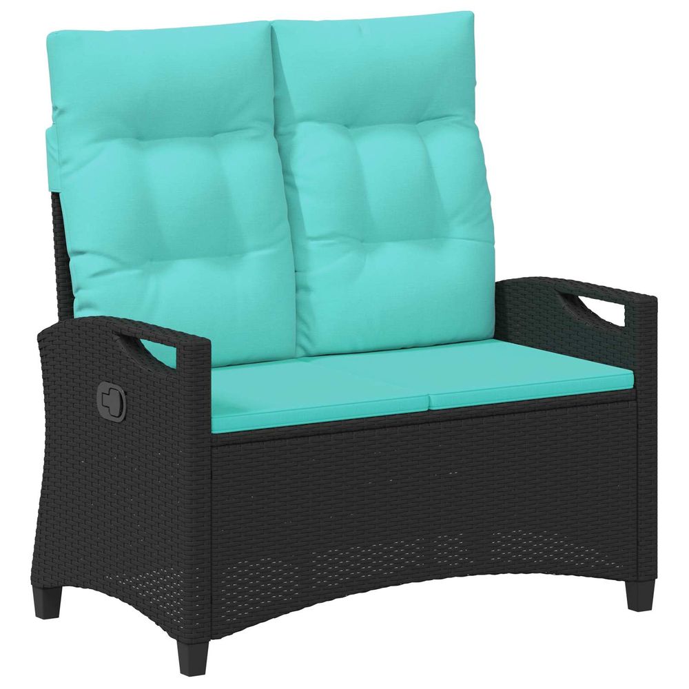 Banc de jardin avec oreiller 105 x 60 x 112 cm acier