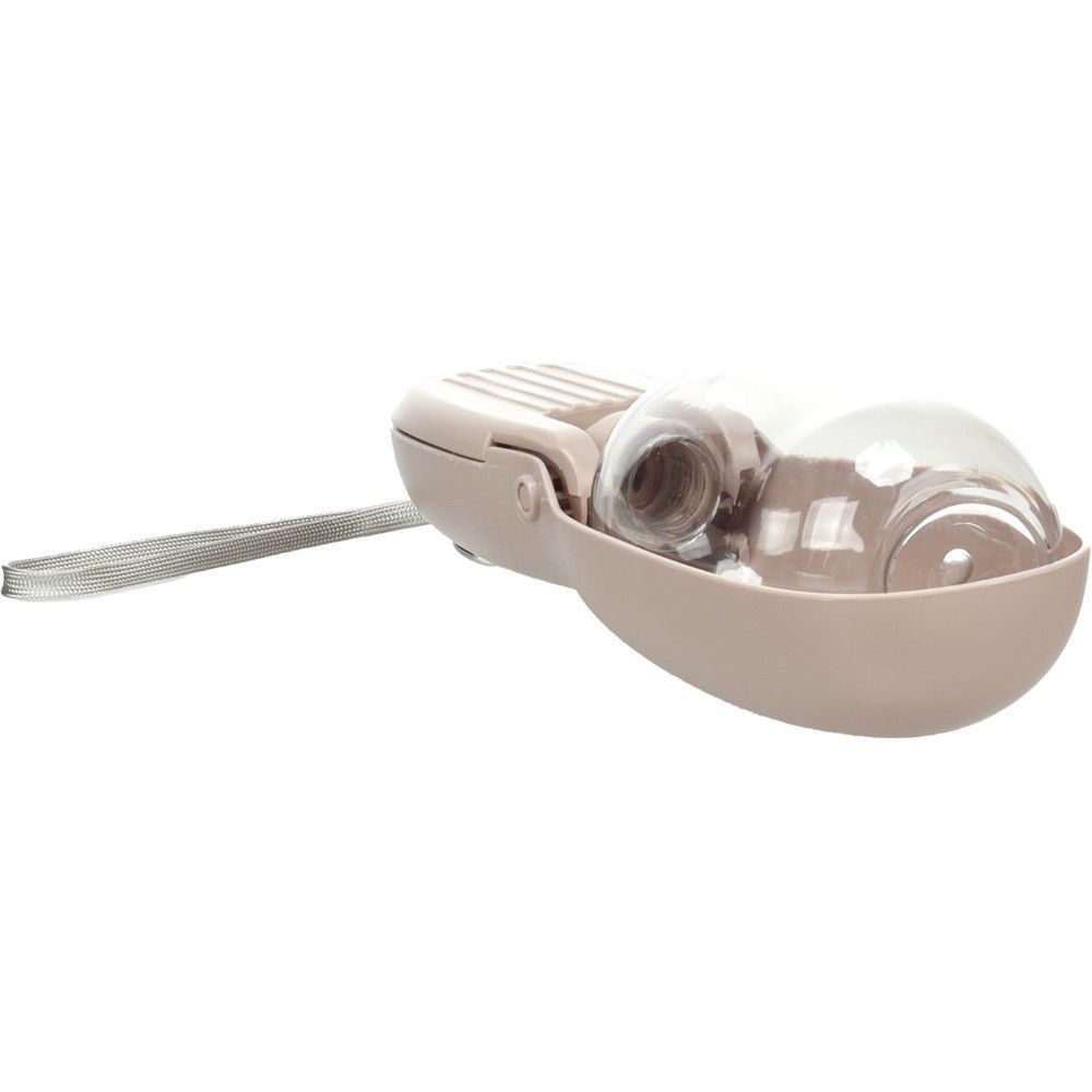 Gourde de voyage pour chien takor taupe 460 ml + compartiment de 100 ml - f