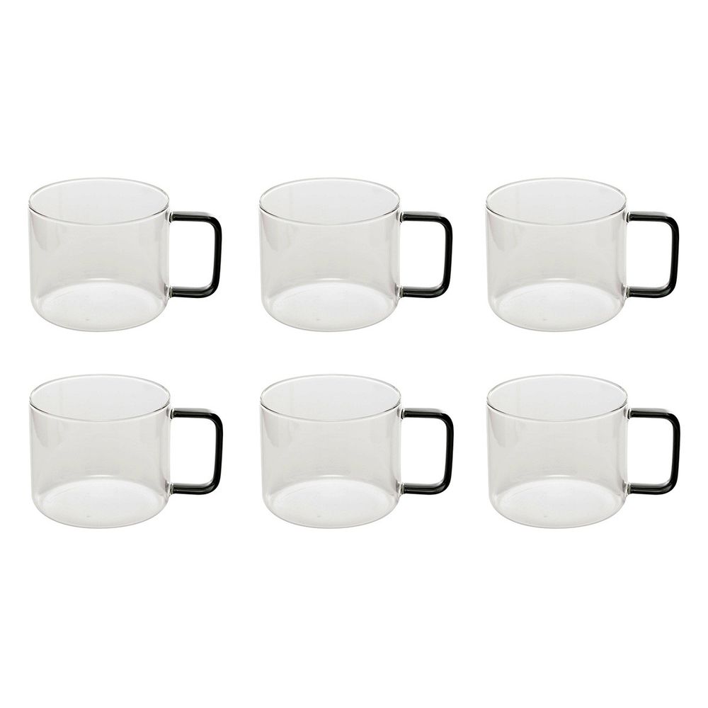 Lot de 6 mugs en verre 