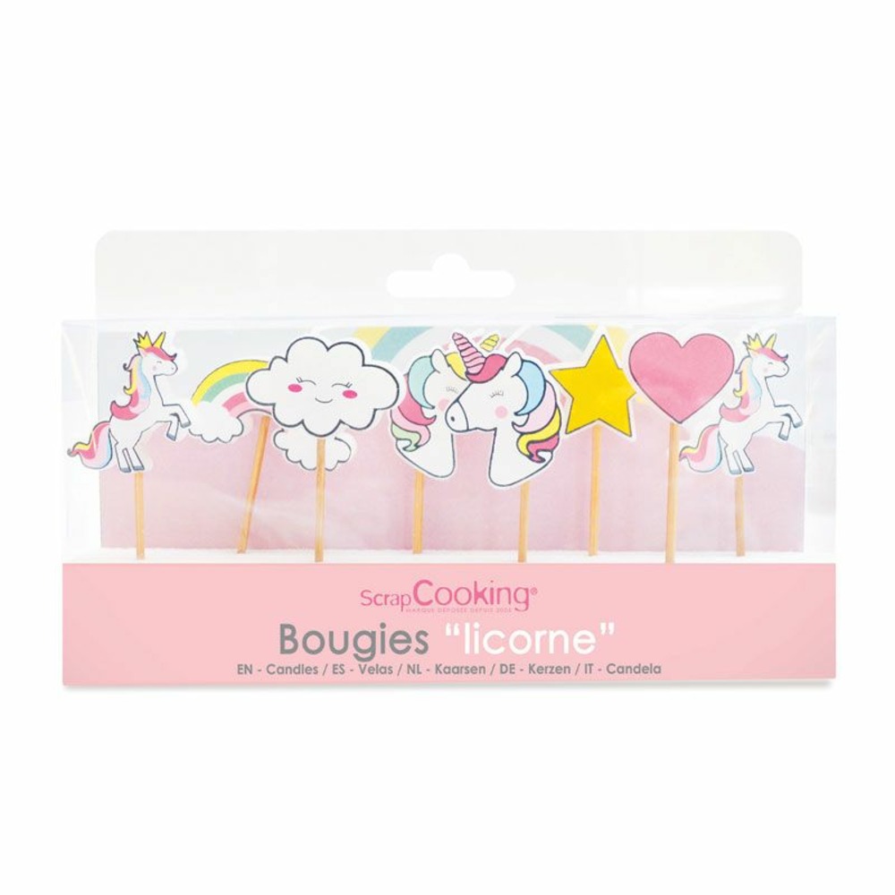 8 bougies licorne