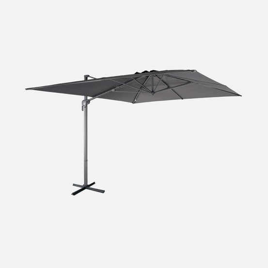 Parasol déporté rectangulaire 3x4m – antibes – parasol déporté, inclinable, rabattable et rotatif à 360°