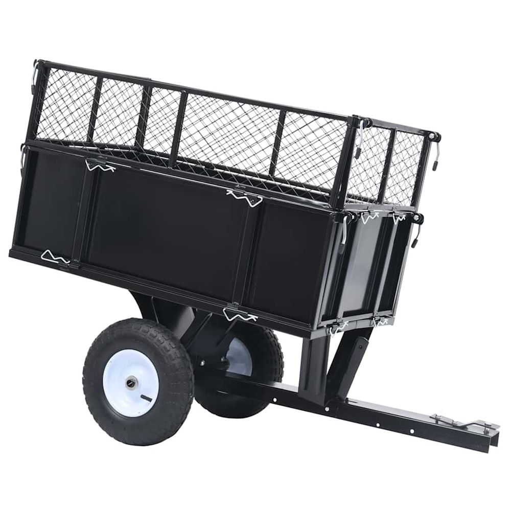 Remorque basculante pour tondeuse de pelouse charge de 150 kg