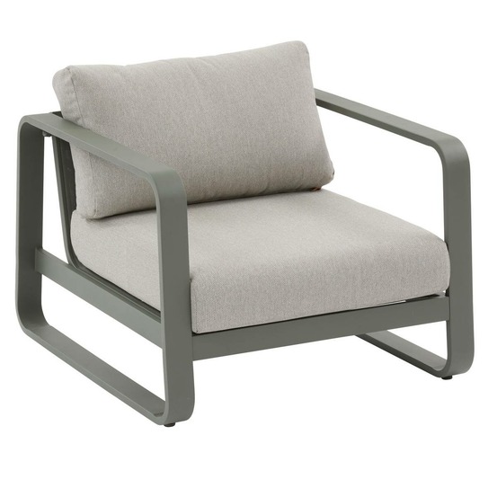 Fauteuil de salon de jardin domilly vert laurier