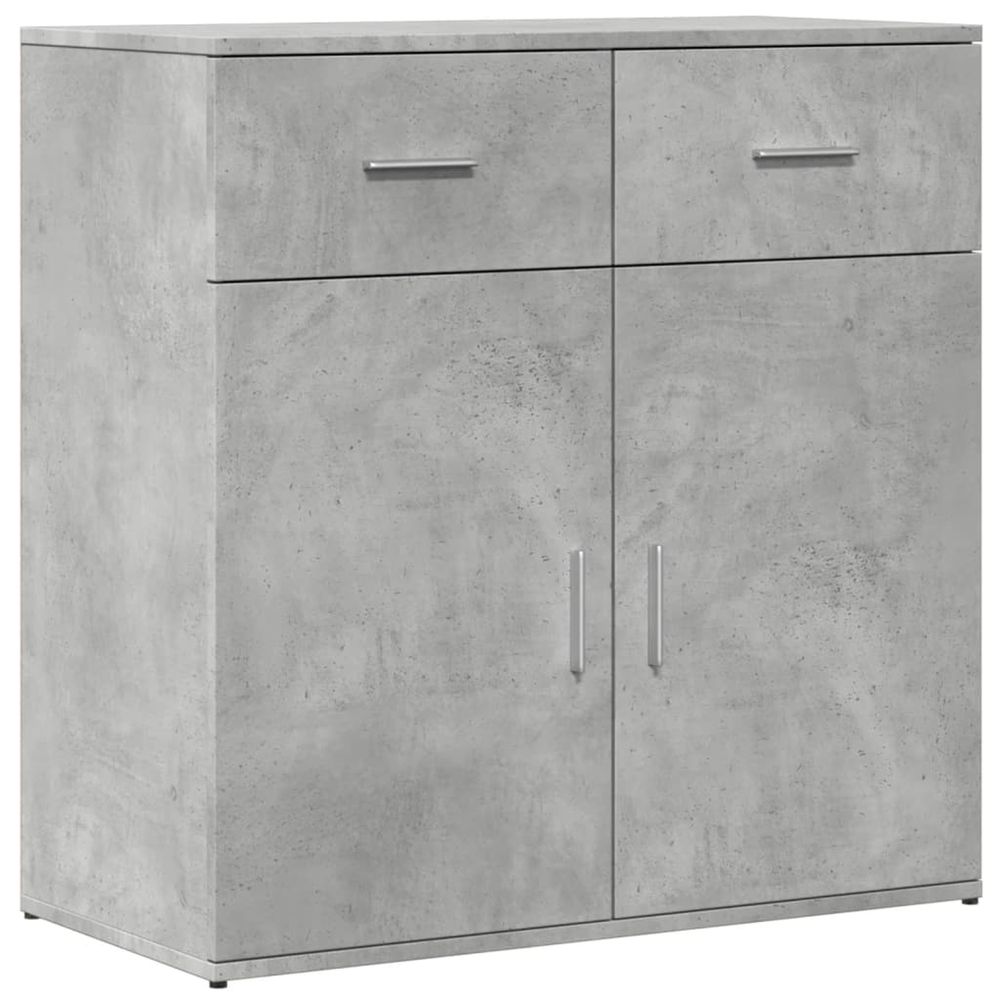 Buffet gris béton 79x38x80 cm bois d'ingénierie