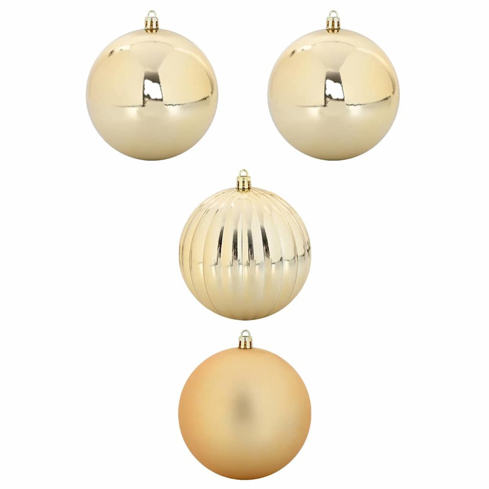 Ensemble de boules de noël 4 pcs doré plastique
