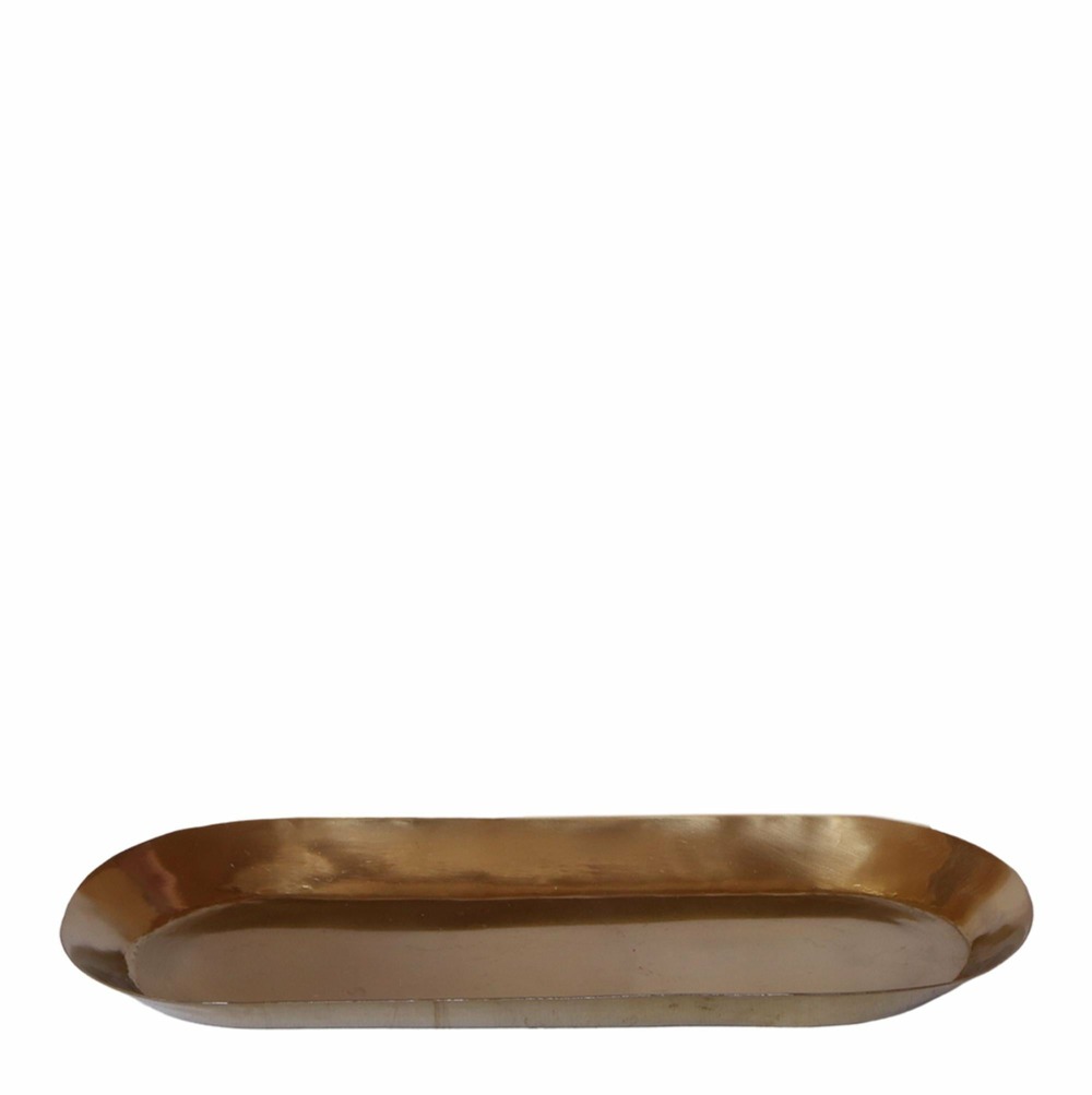 Plateau oval doré