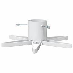 Pied de sapin de noël 1.73 blanc 50 x 50 x 15,5 cm acier