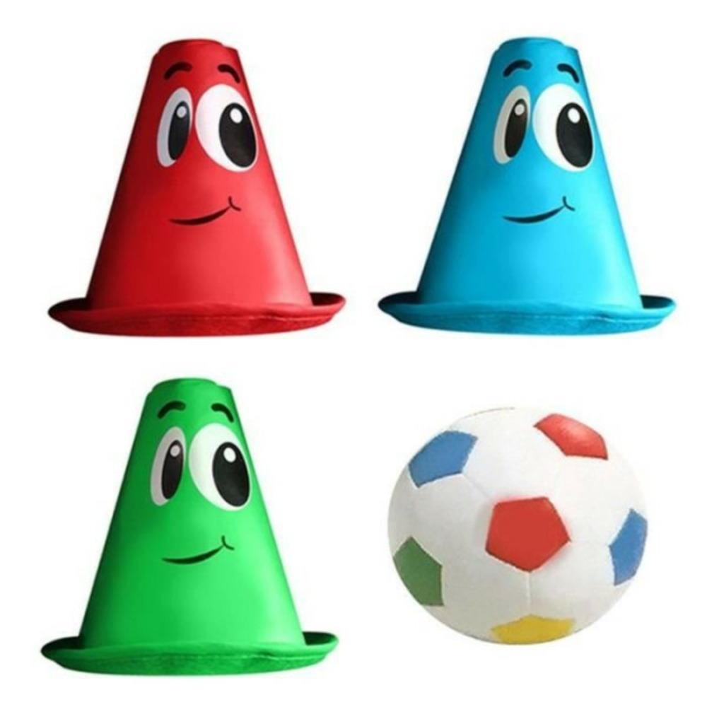 Set de foot pré-scolaire - - balle et 3 cônes - mixte - a partir de 2 ans