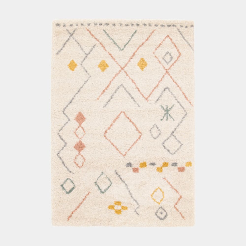 Tapis motif berbère - sakari - couleurs pastel - 80 x 150 cm