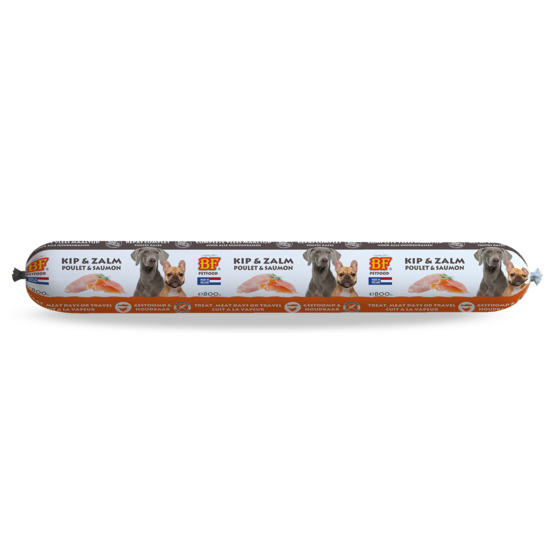 Saucisse au poulet et saumon pour chien, 800g