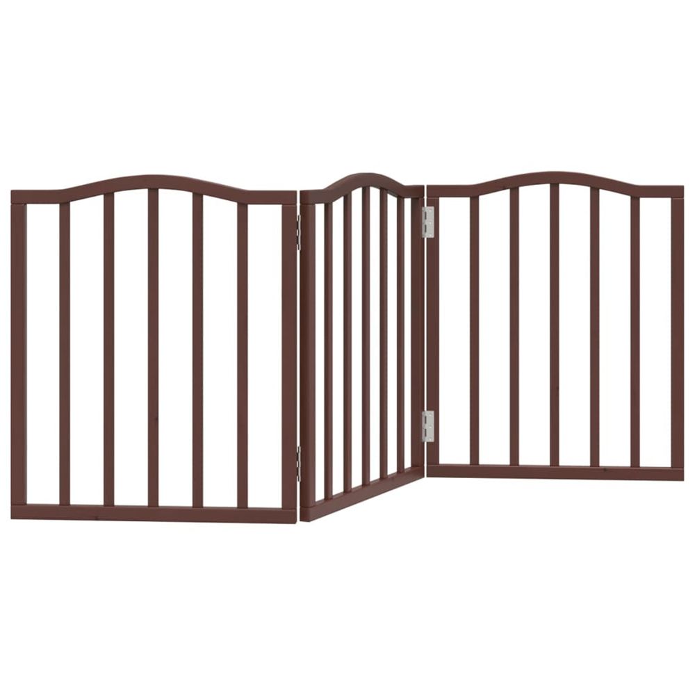 Barrière pour chien pliable 3 panneaux 150 cm bois de peuplier