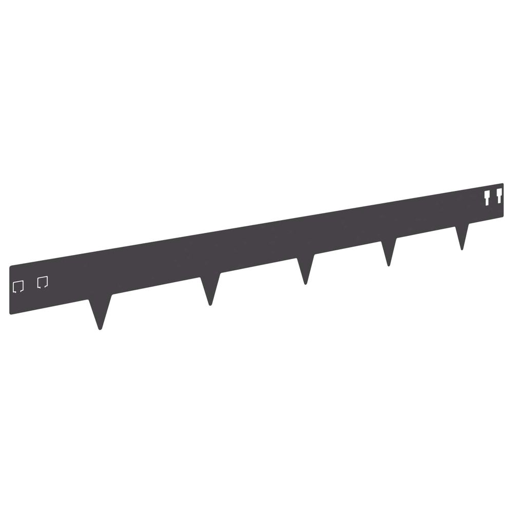 Bordure de pelouse 20 pc 100 x 12 cm acier noir