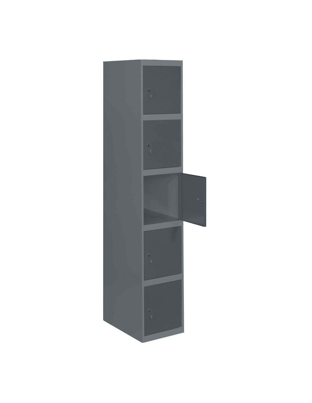 Casier-armoire simonlocker prof. dism. 5 porte 1/5 300 in an/an antracite 1800x300x500 - simonrack