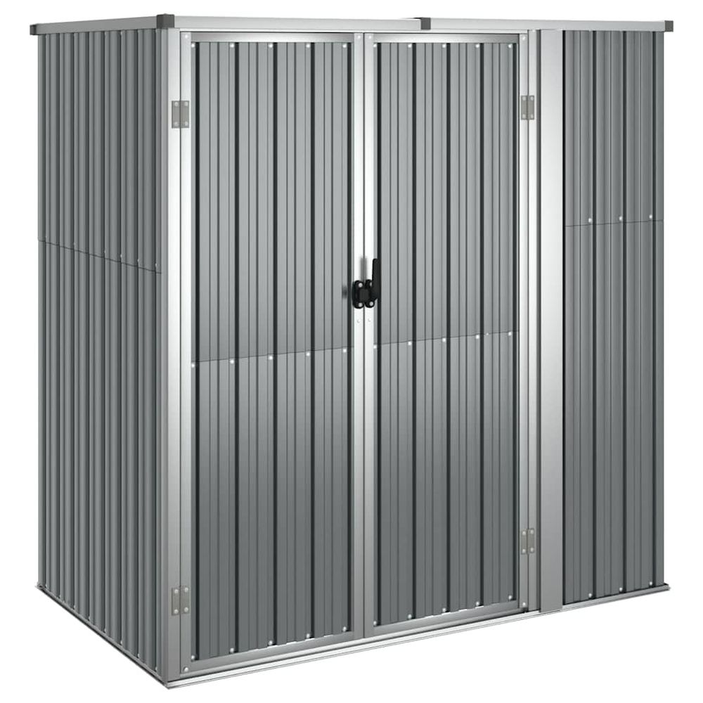 Abri à outils de jardin gris 161x89x161 cm acier galvanisé