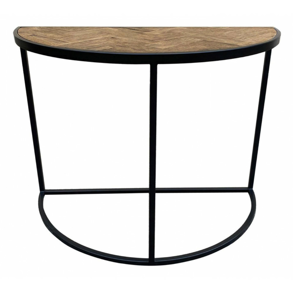 Console demi-lune bois marron - haussmann interior's