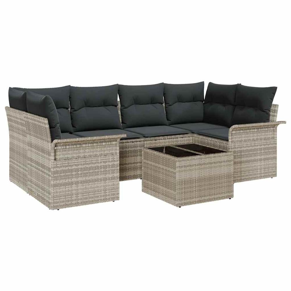Ensemble de canapé de jardin 7 pcs 6-seater