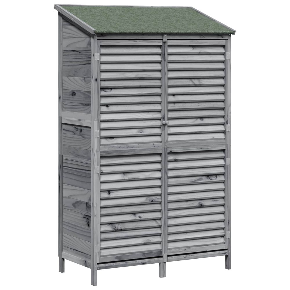 Abri de jardin gris 106 x 56 x 176,5 cm bois de sapin massif