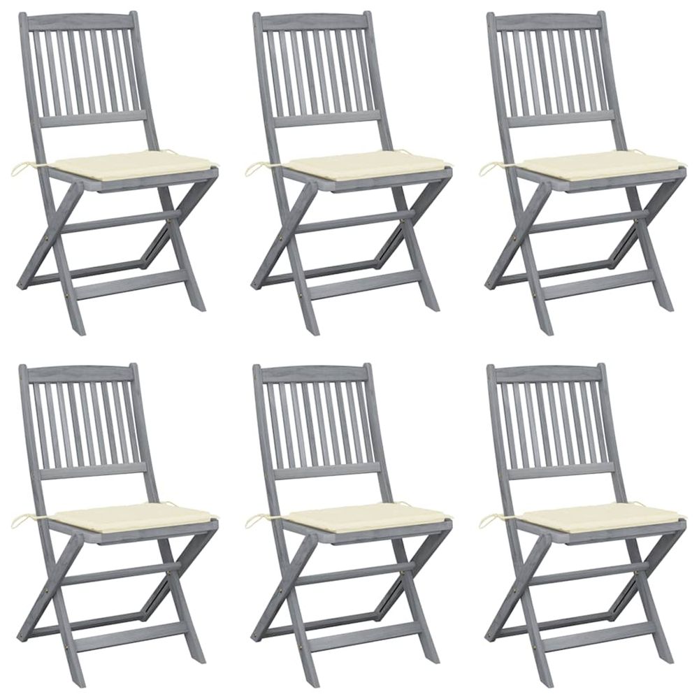 Chaises pliables d'extÃ©rieur 6 pcs