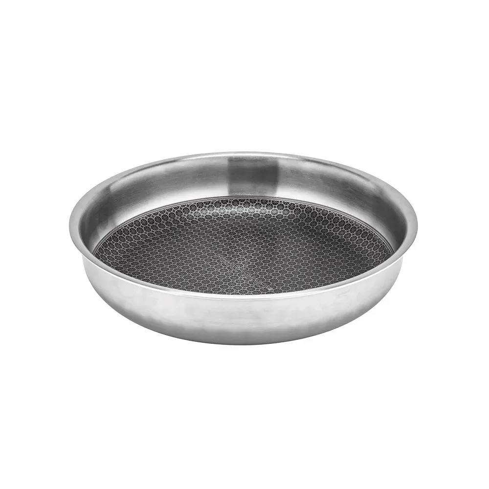 Poêle acier inoxydable nid d'abeille 20 cm