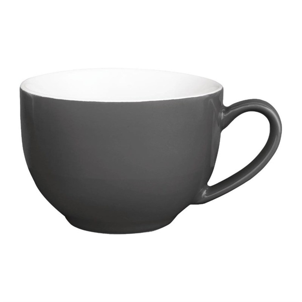 Tasse cappuccino grise 340ml lot de 12 olympia