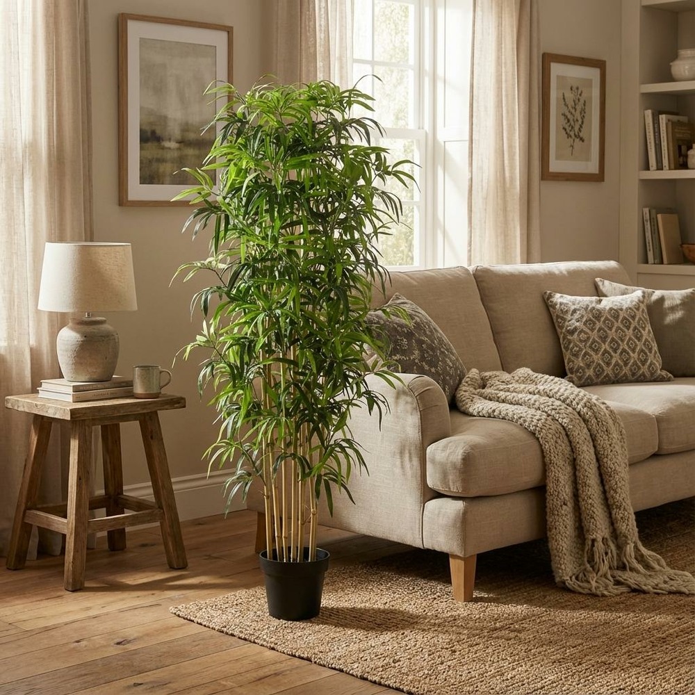 Grand bambou plante artificielle - h180 cm - ø21 cm