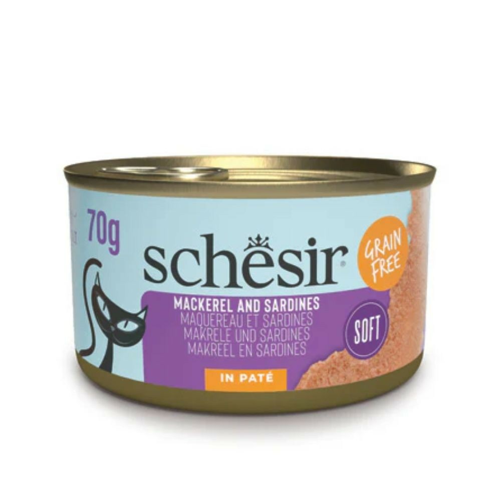 Grill pate de sardines maquereau - schesir chat 70 g