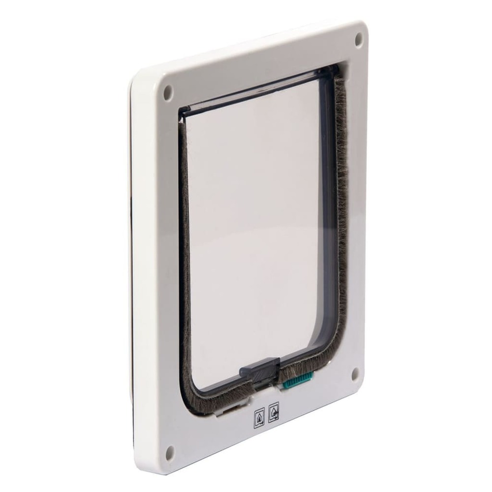 Chatière verrouillable à 2 voies porta 19,2x5x20 cm blanc