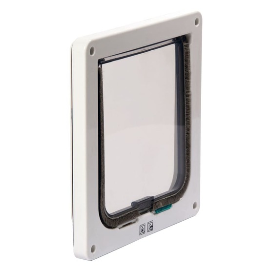 Chatière verrouillable à 2 voies porta 19,2x5x20 cm blanc