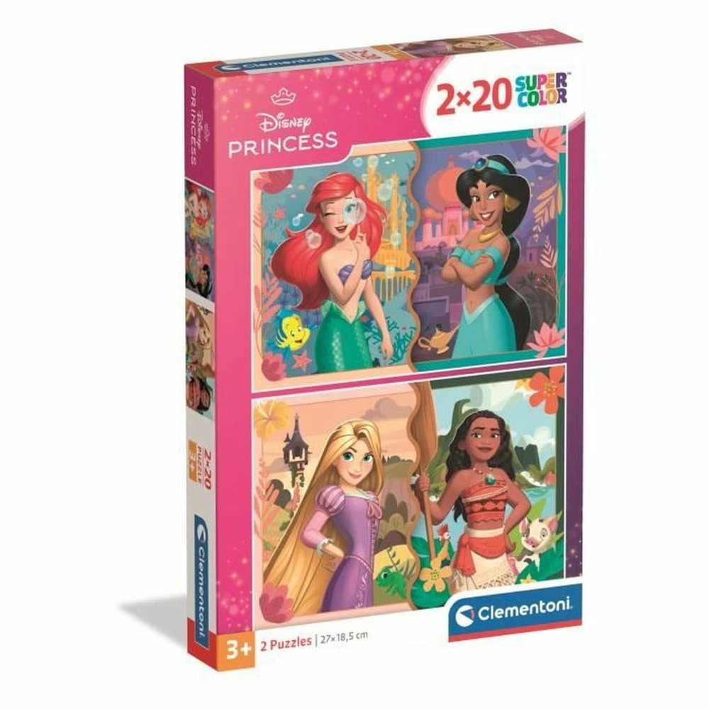 2 puzzles 20 pièces disney princess