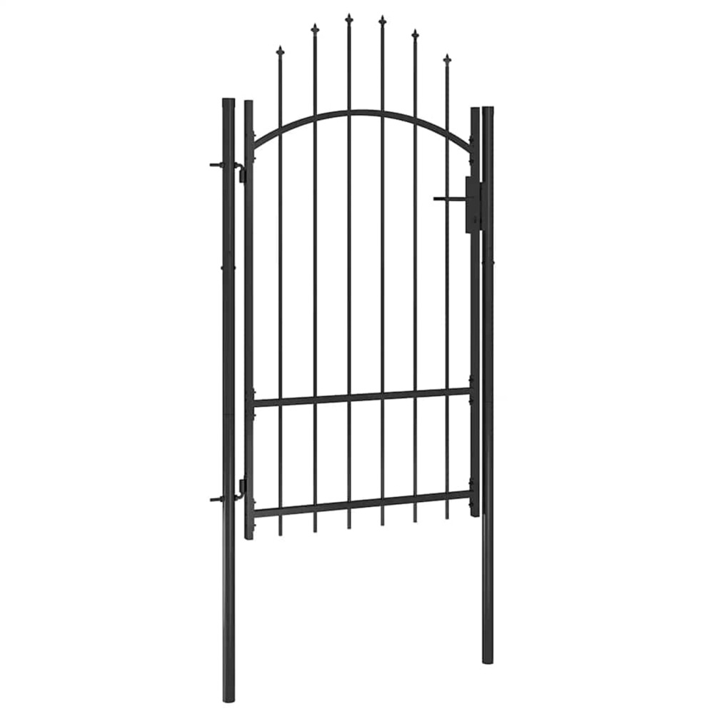 Portail de jardin woerden acier 1x1,7 m noir