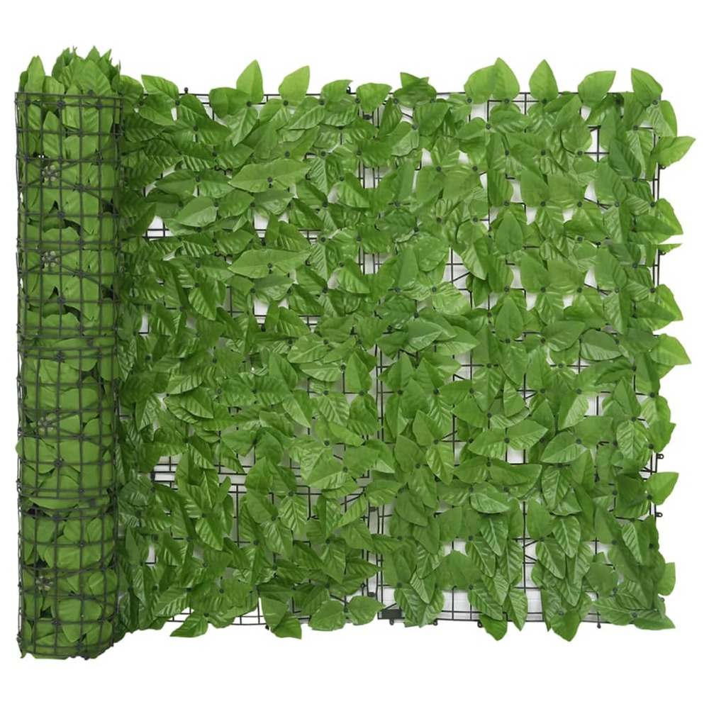 Écran de balcon brise pare vue protection confidentialité avec feuilles 600 x 100 cm vert