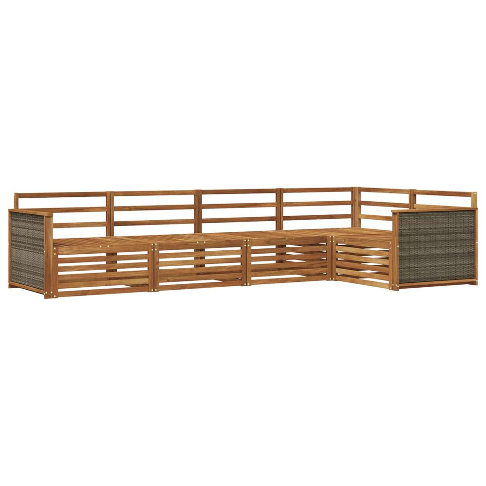 Ensemble de canapés d'extérieur 5 pc naturel