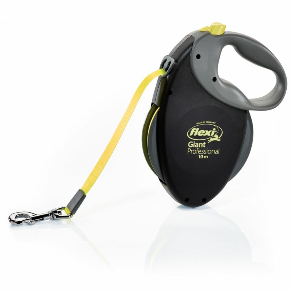 Laisse giant professional tape 10 m black/neon yellow flexi gtp-210-s-neo-16