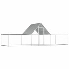 Poulailler 6 x 2 x 2 m avec un toit résistant à l'eau acier galvanisé