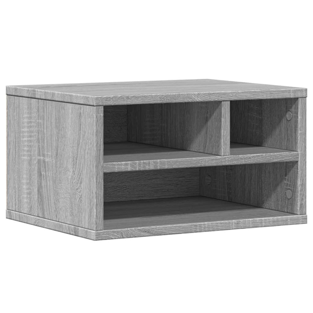 Support d'imprimante sonoma gris 40x32x22,5cm bois d'ingénierie