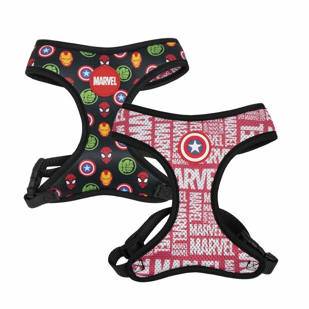 Harnais pour chien marvel réversible s/m rouge