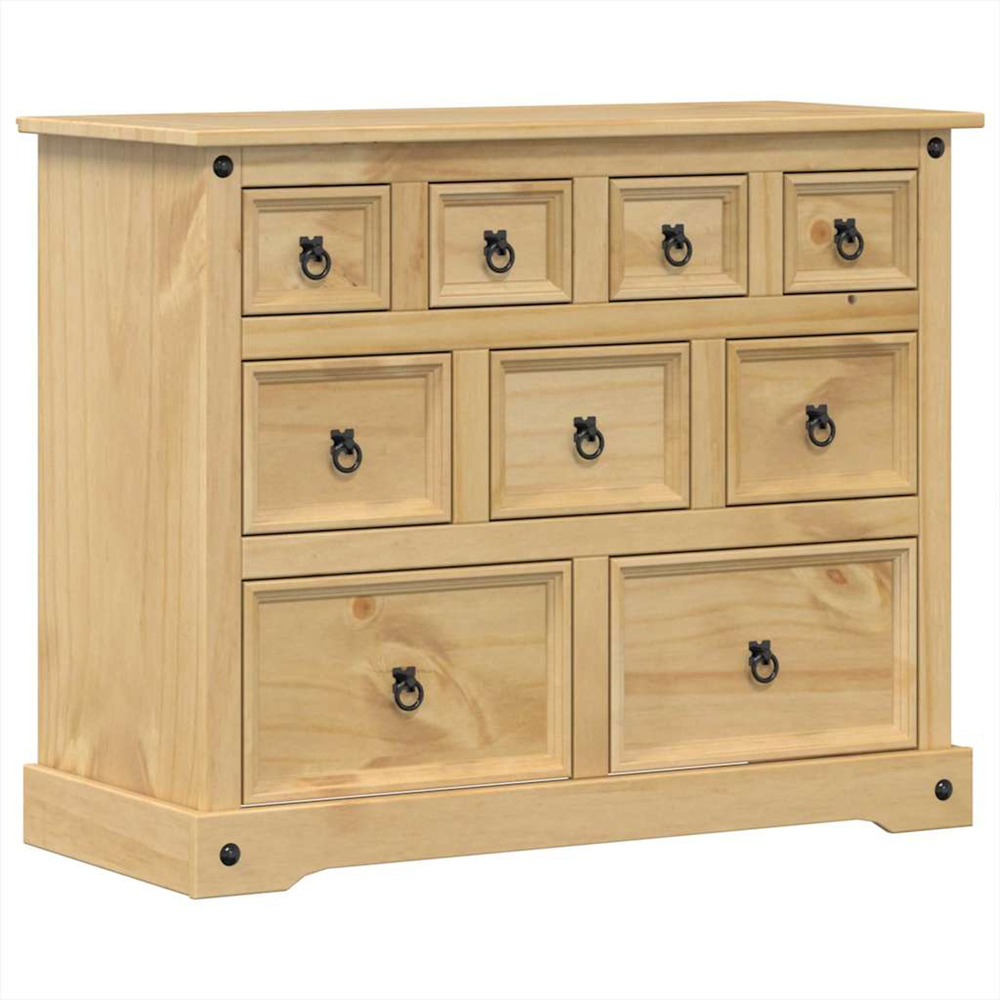 Commode corona 101x45x82 cm bois massif de pin
