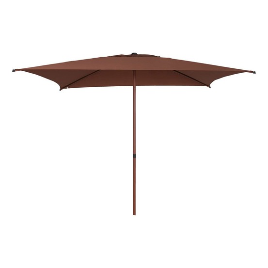 Parasol droit carré inclinable soya 2,5x2,5m acajou