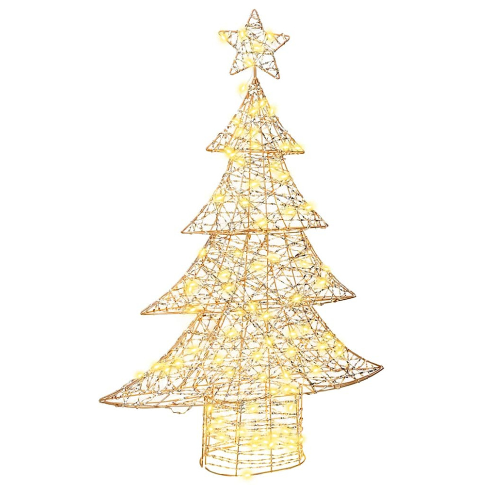 Sapin de noël avec 120 led blanc chaud 120,5 cm pet