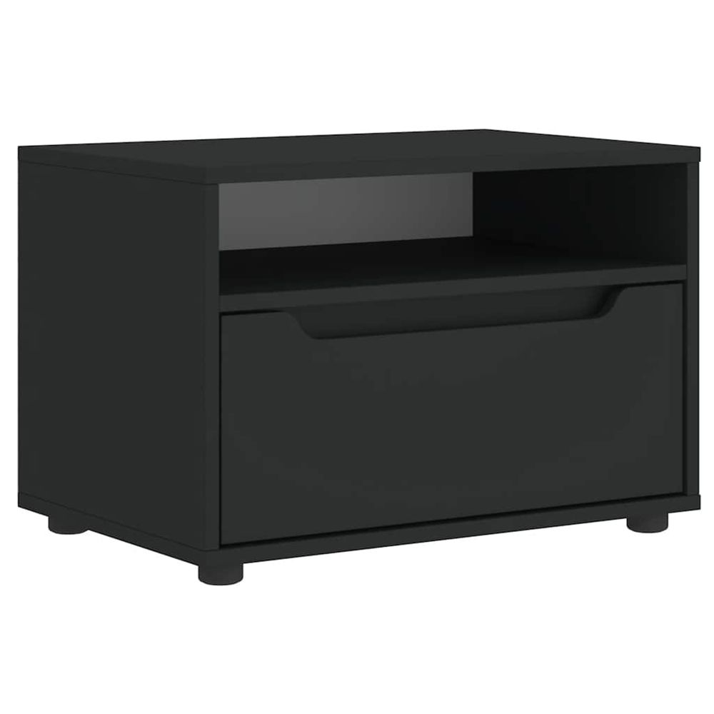 Meuble tv visnes noir 60x40x38 cm bois d'ingénierie