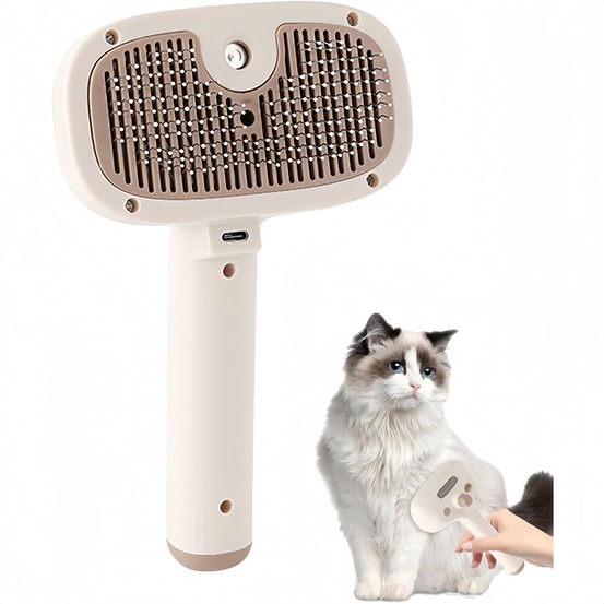 Brosse vapeur pour chat et chien - toilettage et massage