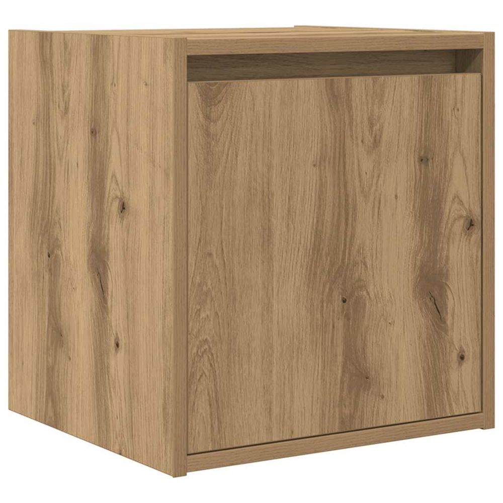 Table de chevet murale chêne artisanal 38x34x40 cm