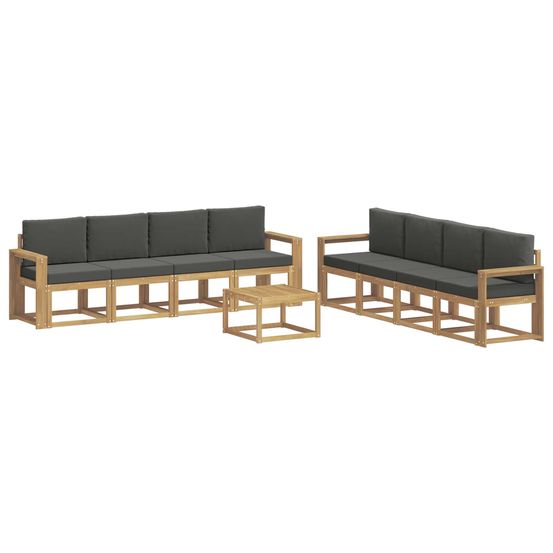 Ensemble de canapés d'extérieur 9 pc blanc et anthracite