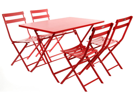 Salon de jardin 4 places greensboro - groseille