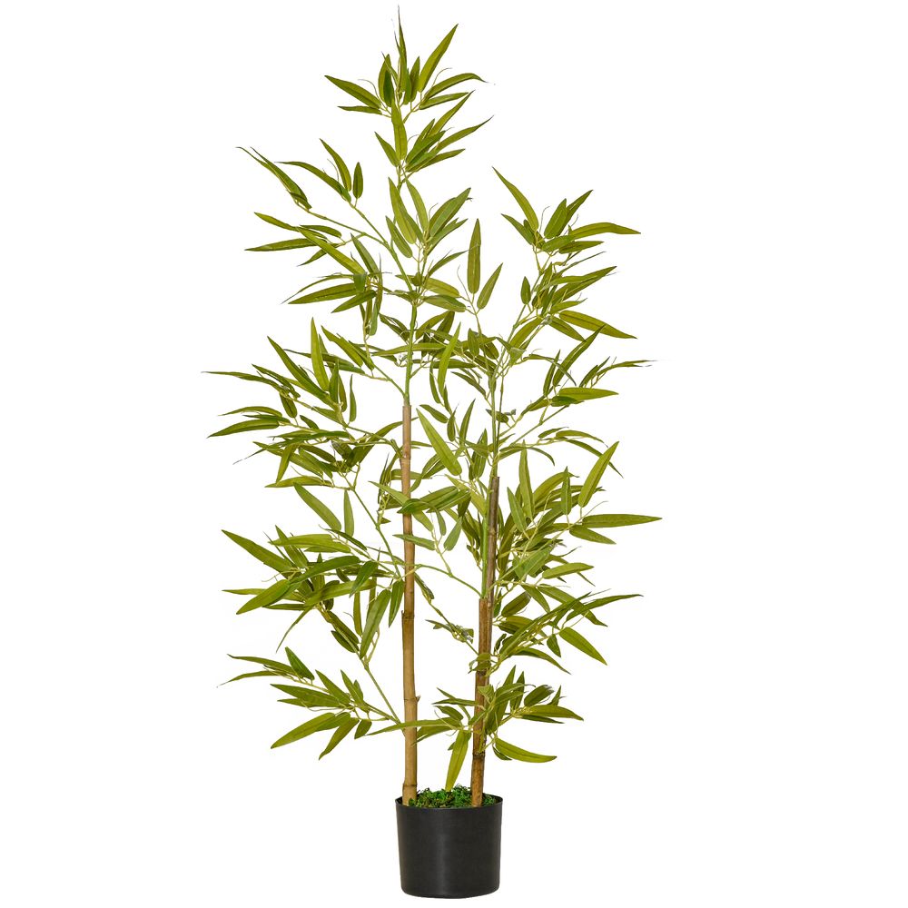 Faux bambou artificiel peva intérieur extérieur réaliste 336 feuilles 120cm vert