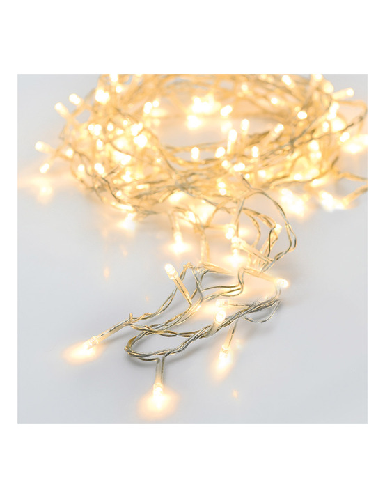Guirlande 48 leds lumiere chaude cable transparent 4m