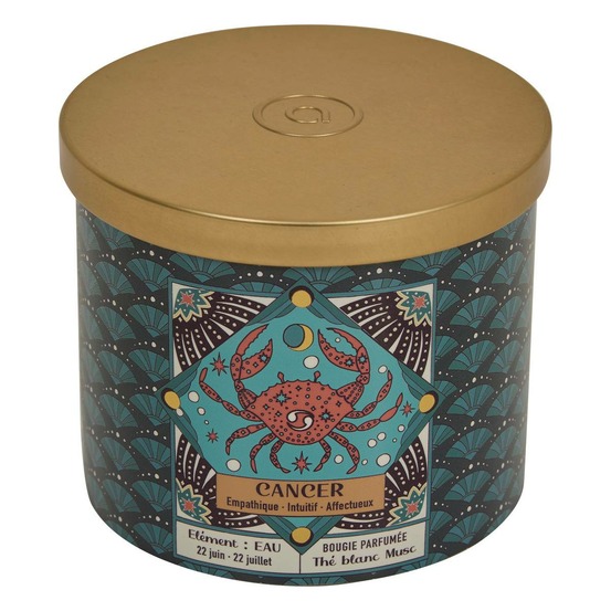 Bougie parfumée astro 396g pot verre assorti