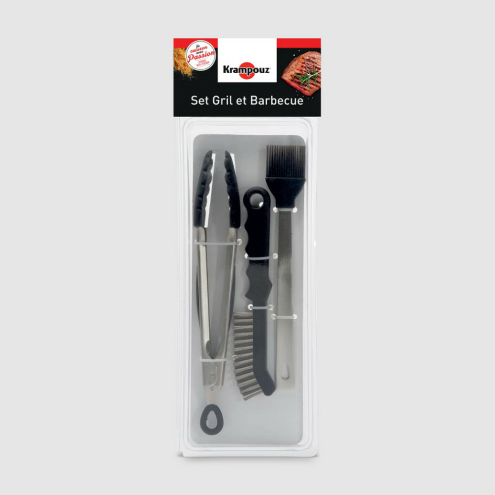 Set de 3 ustensiles pour gril et barbecue - asg1
