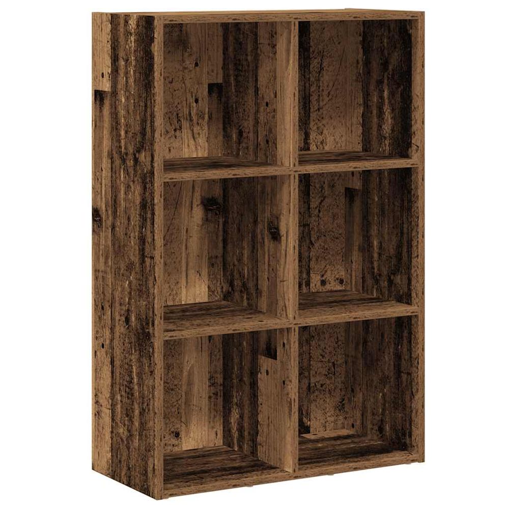 Bibliothèque/buffet vieux bois 66x30x98 cm bois d'ingénierie