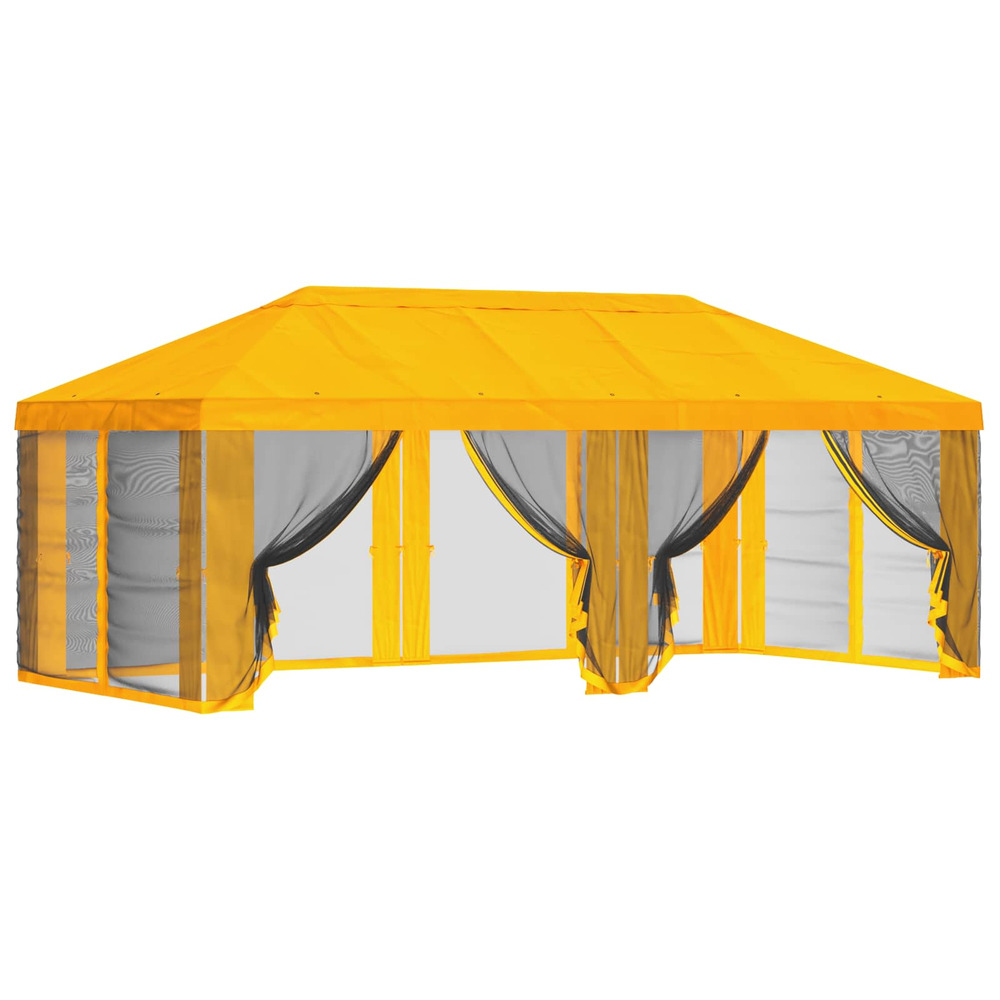 Housse de tonnelle avec murs latéraux 6 x 3 m jaune polyester